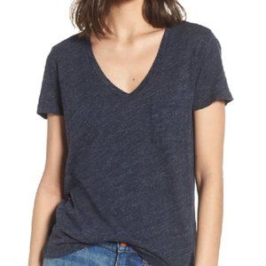 Madewell | Blue-Grey Whisper Pocket Cotton Tee XS